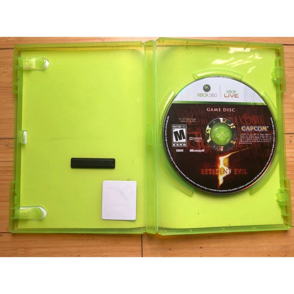 Resident Evil 5 (Microsoft XBOX 360, 2009) No Manual